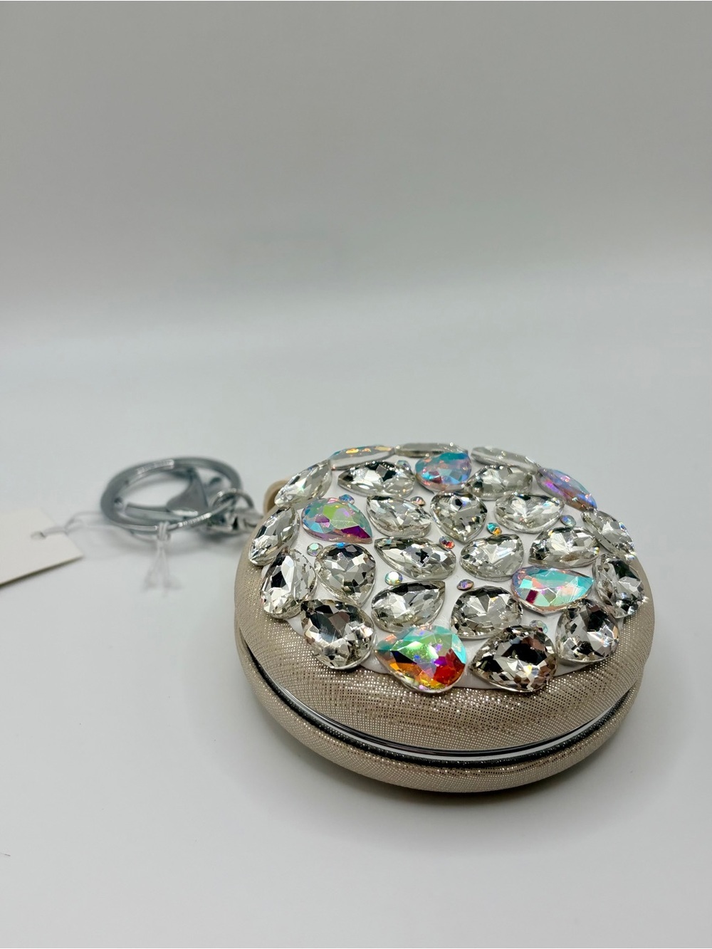 Glam Crystal Jeweled Compact/Keychain - Picture 2 of 7